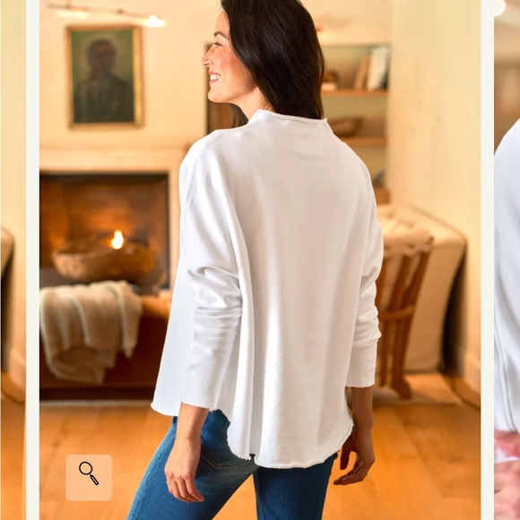 Frank and Eileen Effie capelet lab pullover. Size small. White - Picture 8 of 12